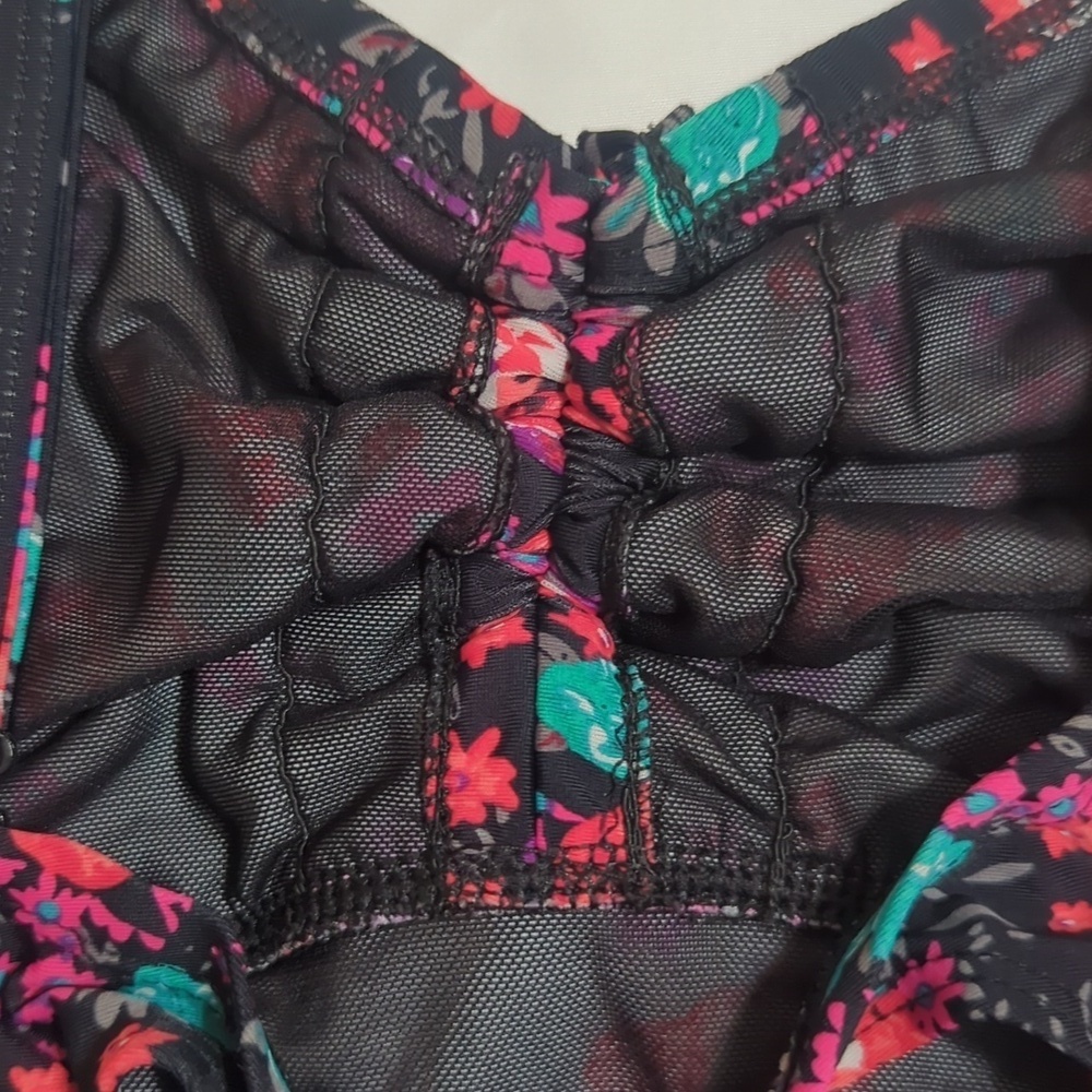 Torrid Floral Padded Tank Top, Color Black Floral Size 3X - Picture 11 of 12